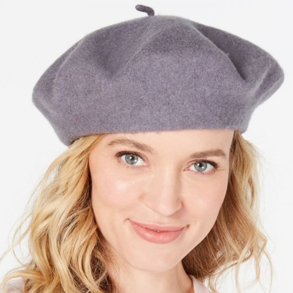 NEW INC International Concepts Solid Beret Grey